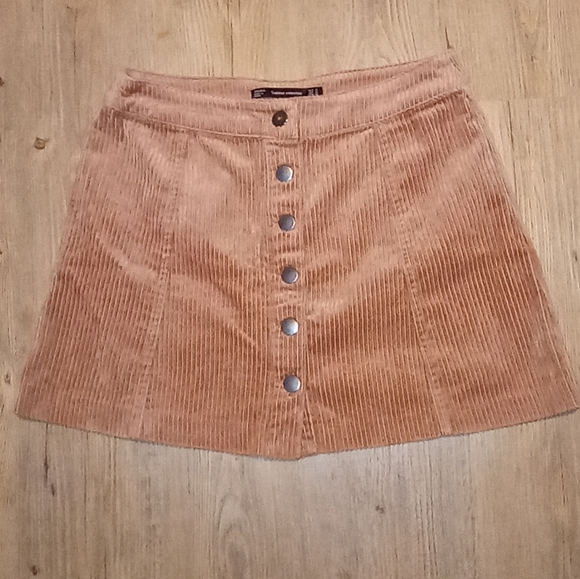 Zara Corduroy light brown skirt - Picture 1 of 2